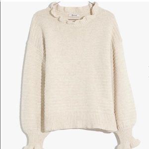 Madewell Ruffle Neck Sweater